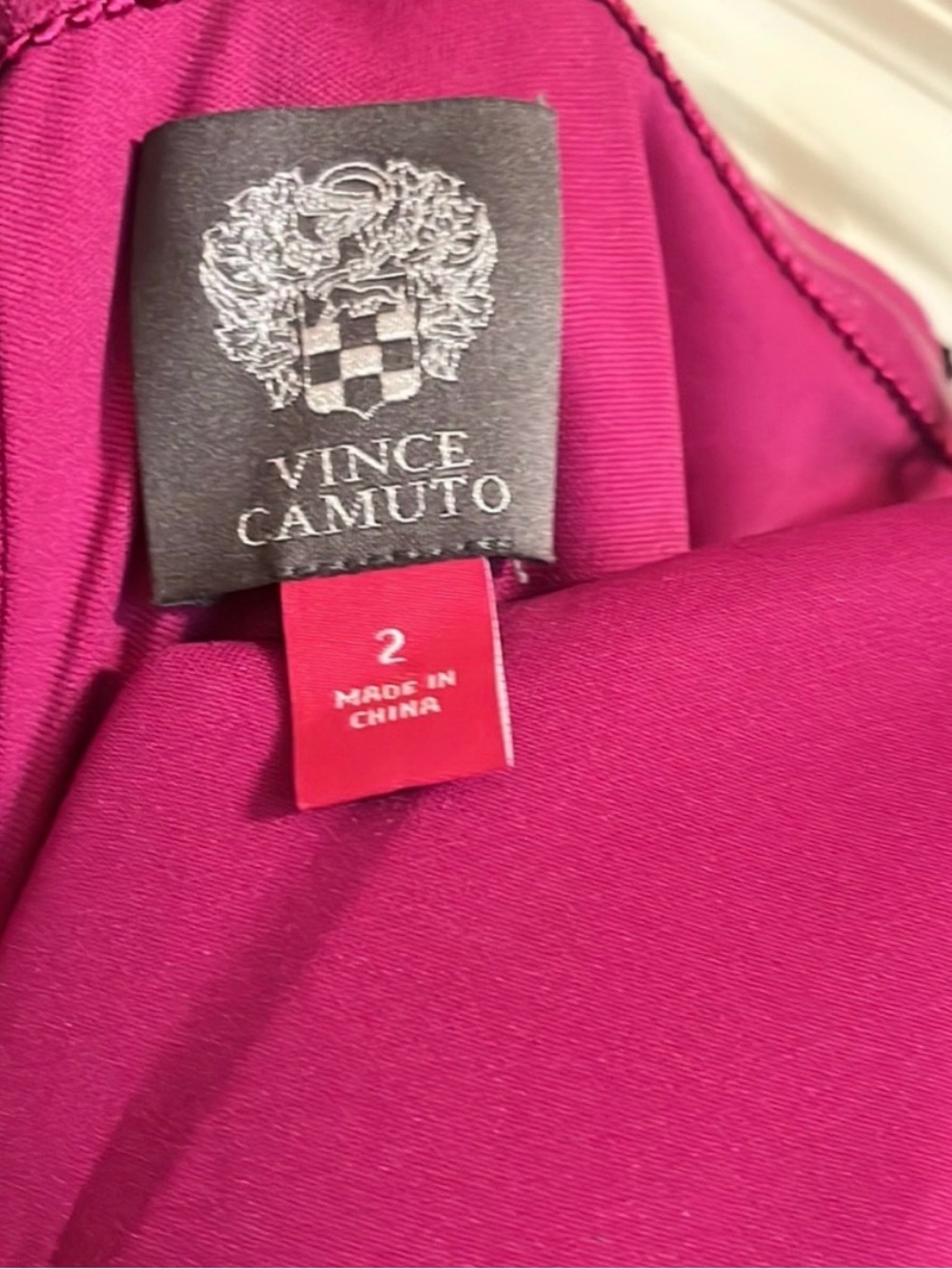 Vince Camuto One-Shoulder Gown in Berry Plum - Picture 7 of 7